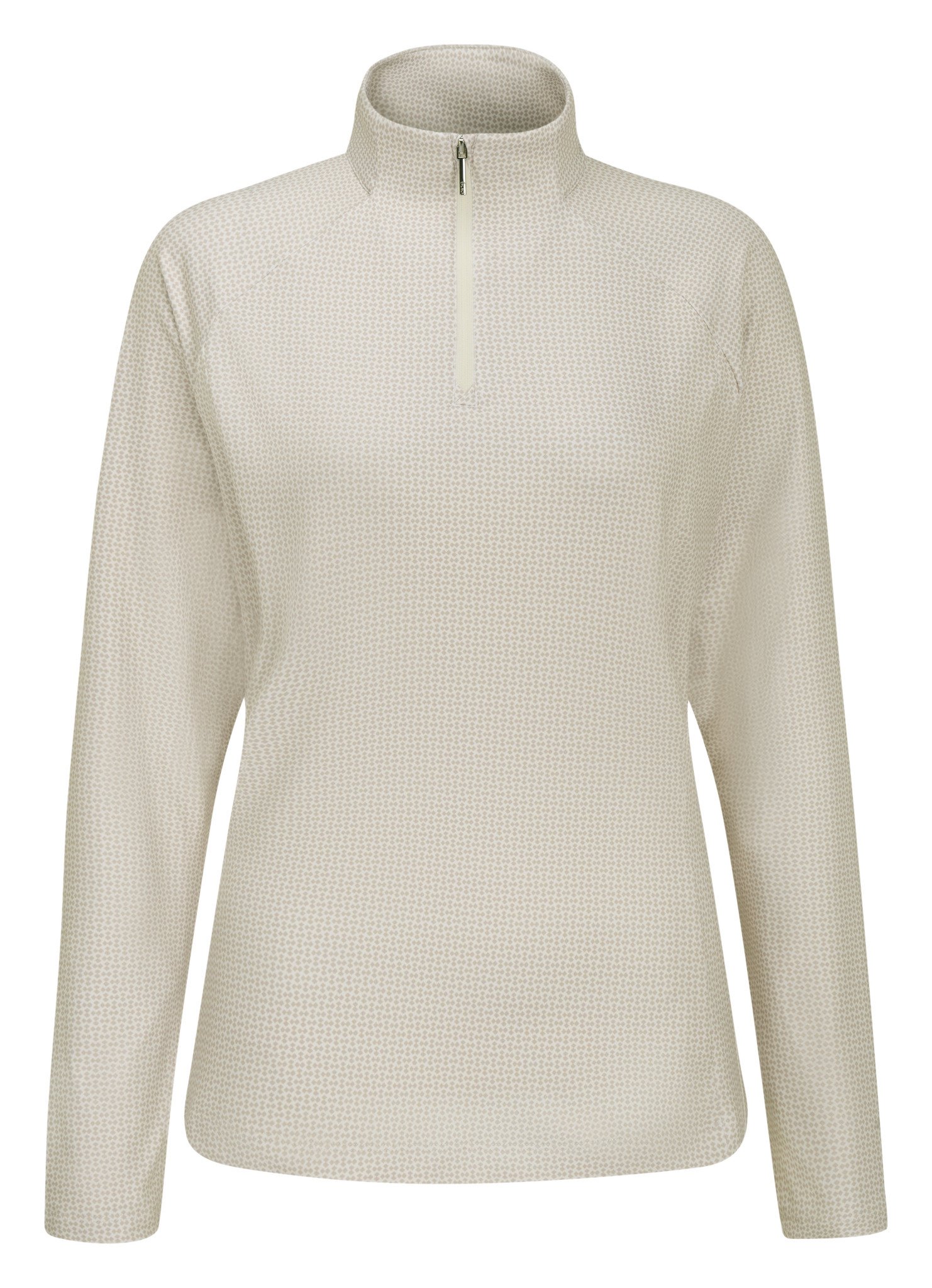 PING Jasmine Printed långärmad damtopp, egret/tawny