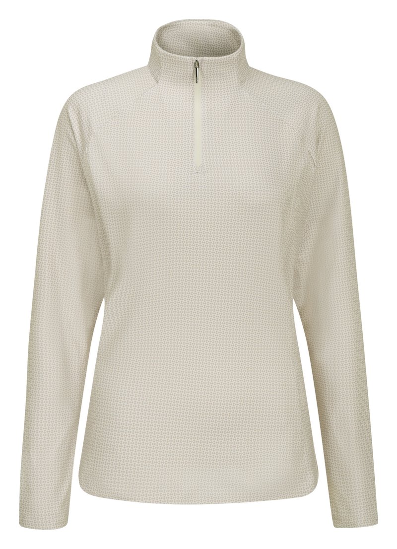 PING Jasmine Printed långärmad damtopp, egret/tawny