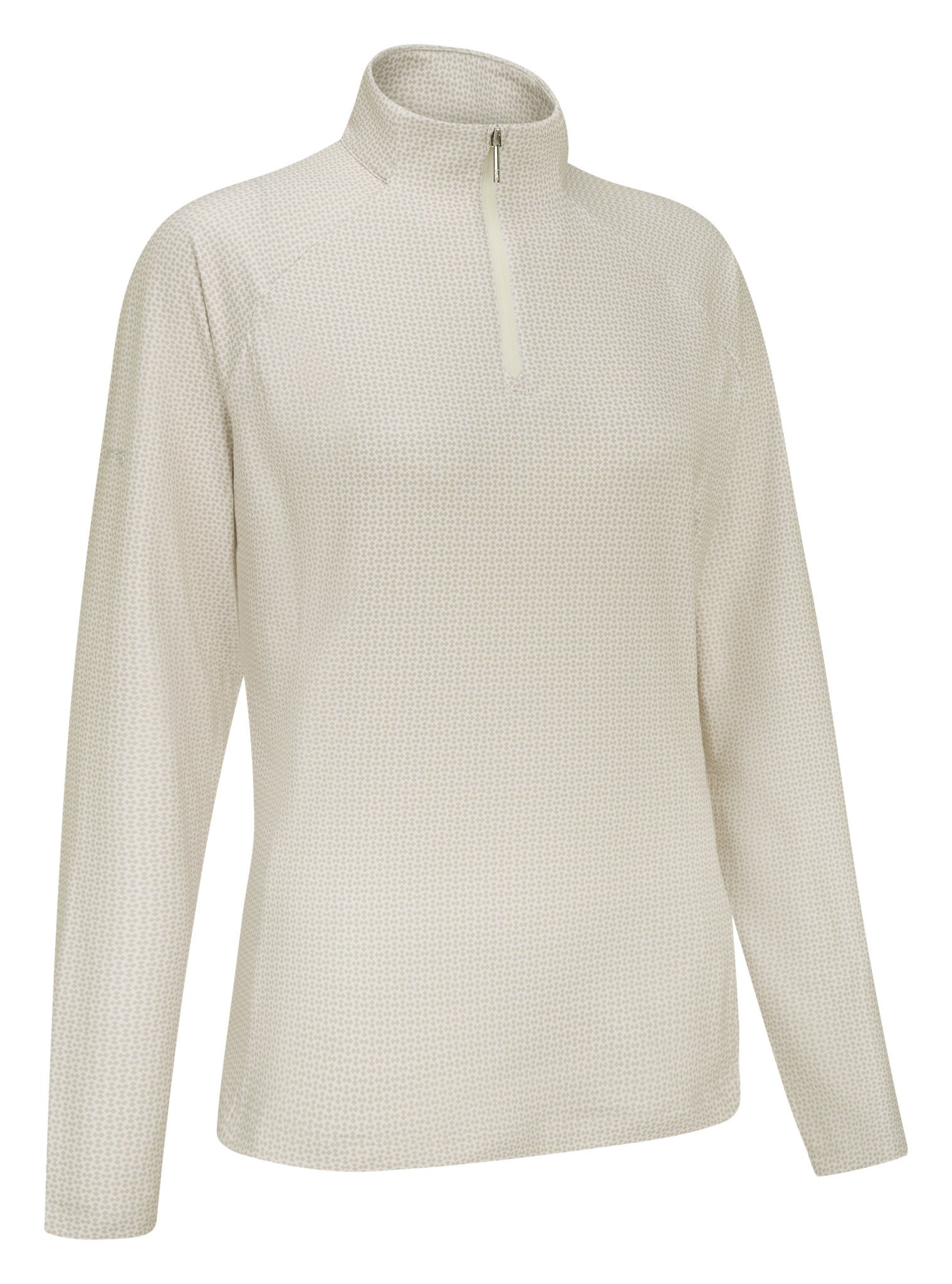 PING Jasmine Printed långärmad damtopp, egret/tawny