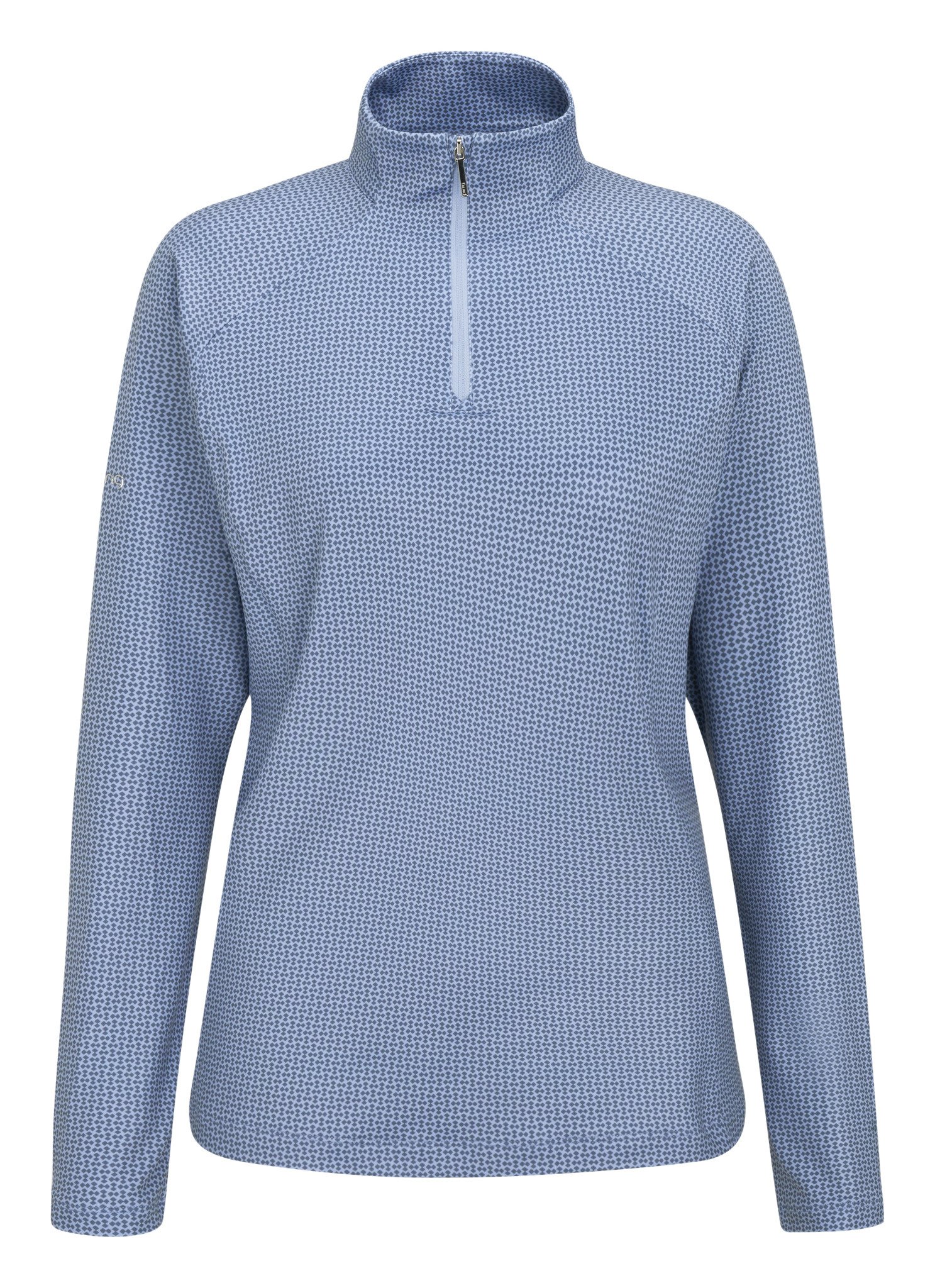 PING Jasmine Printed långärmad damtopp, viola/blue indigo