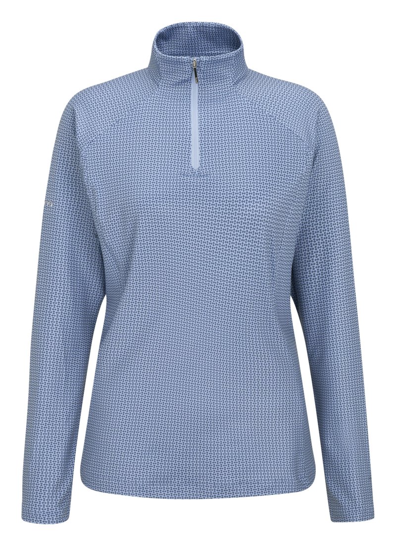 PING Jasmine Printed långärmad damtopp, viola/blue indigo