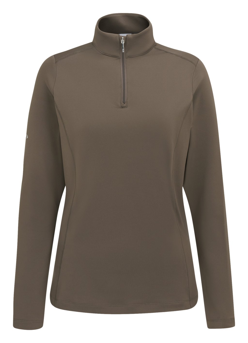 PING Aveline Half Zip damskjorta med lång ärm, coffee