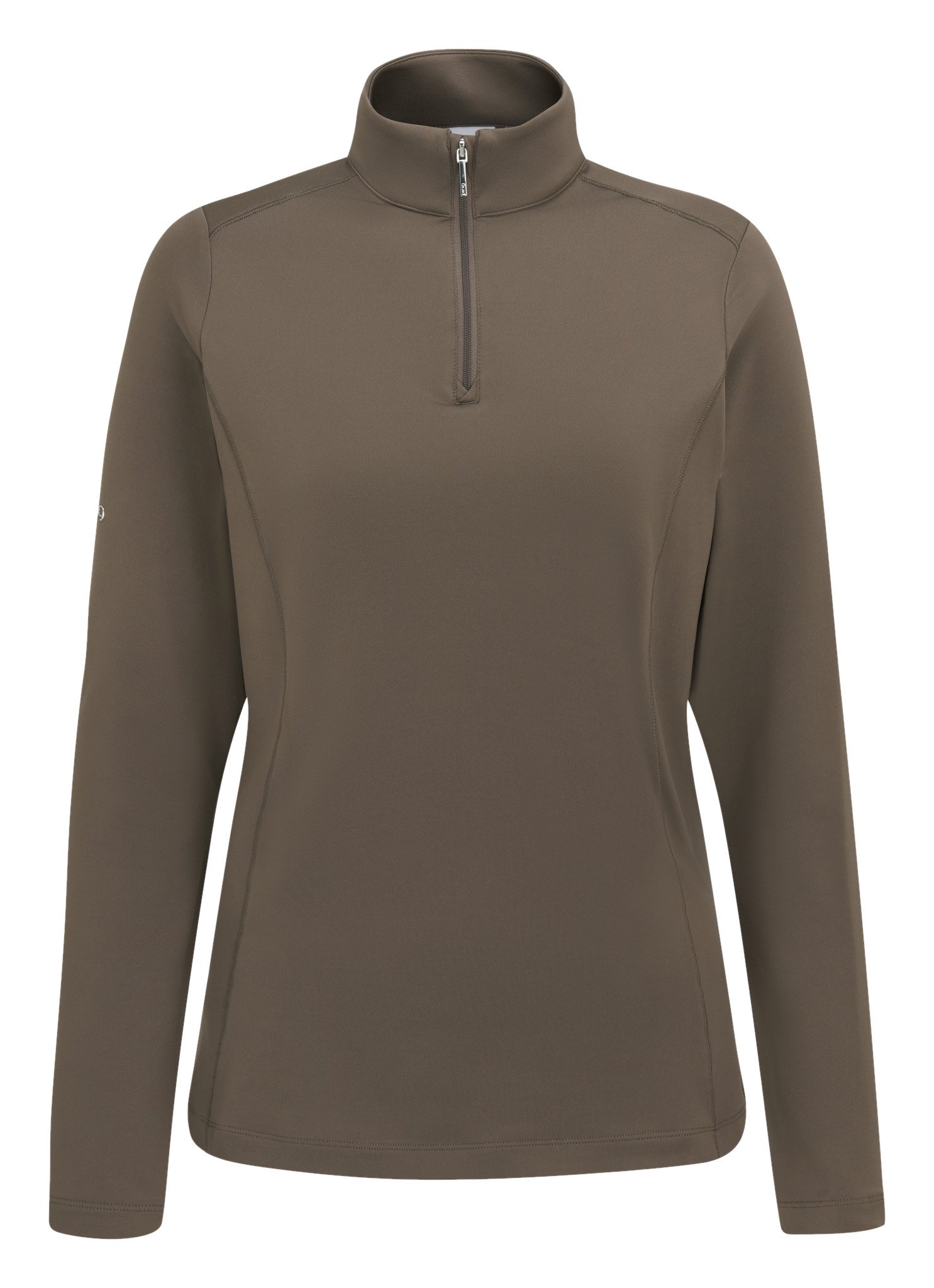 PING Aveline Half Zip damskjorta med lång ärm, coffee