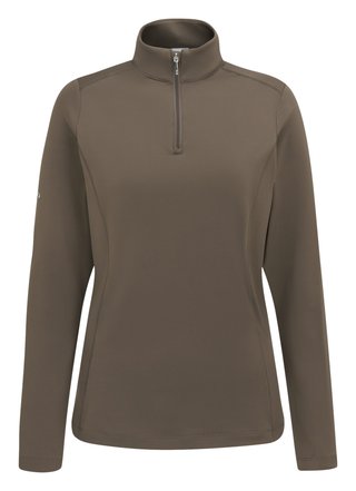 PING Aveline Half Zip damskjorta med lång ärm, coffee