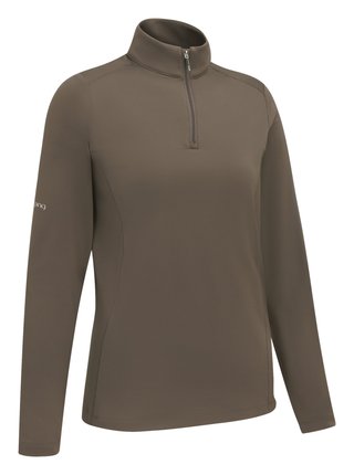 PING Aveline Half Zip damskjorta med lång ärm, coffee