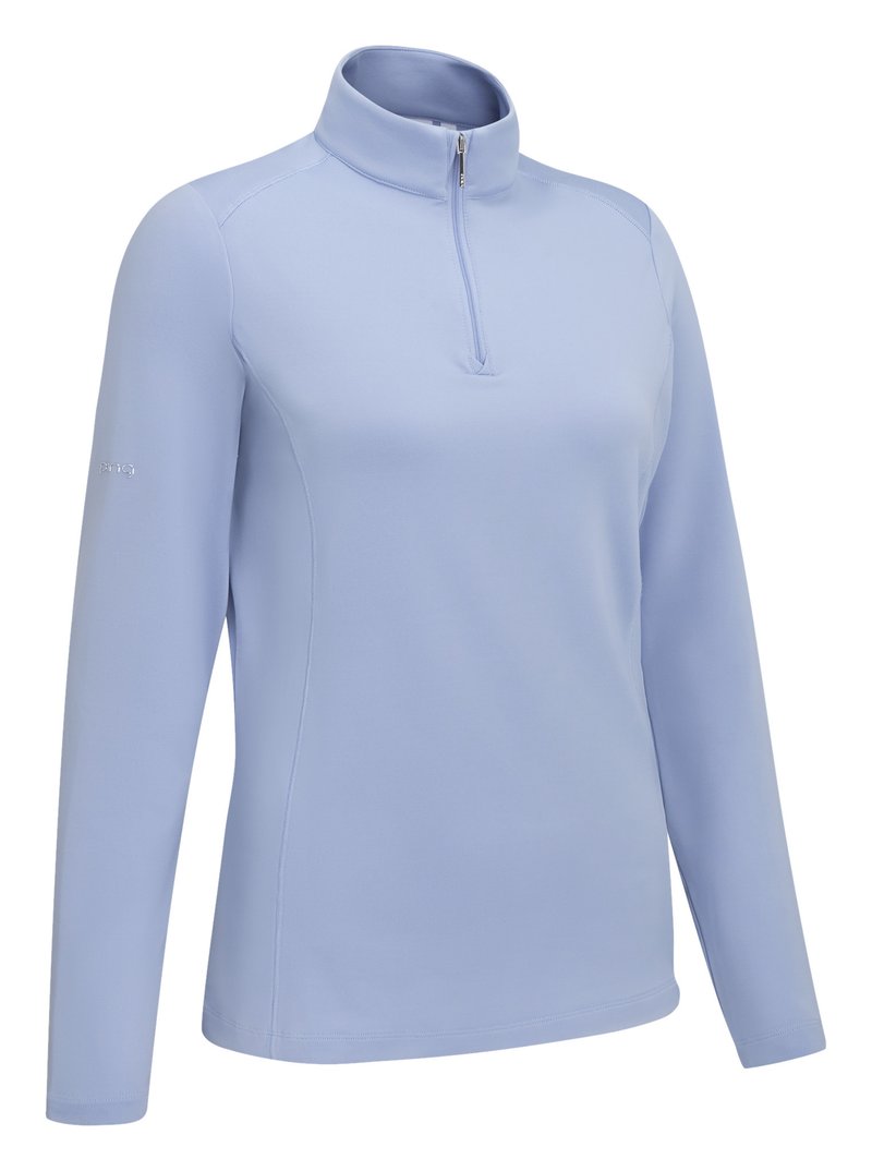 PING Aveline Half Zip damtopp med lång ärm, viola