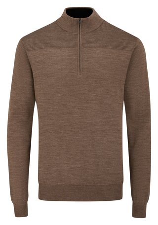 PING Dorset Quarter Zip herr tröja, coffee marl