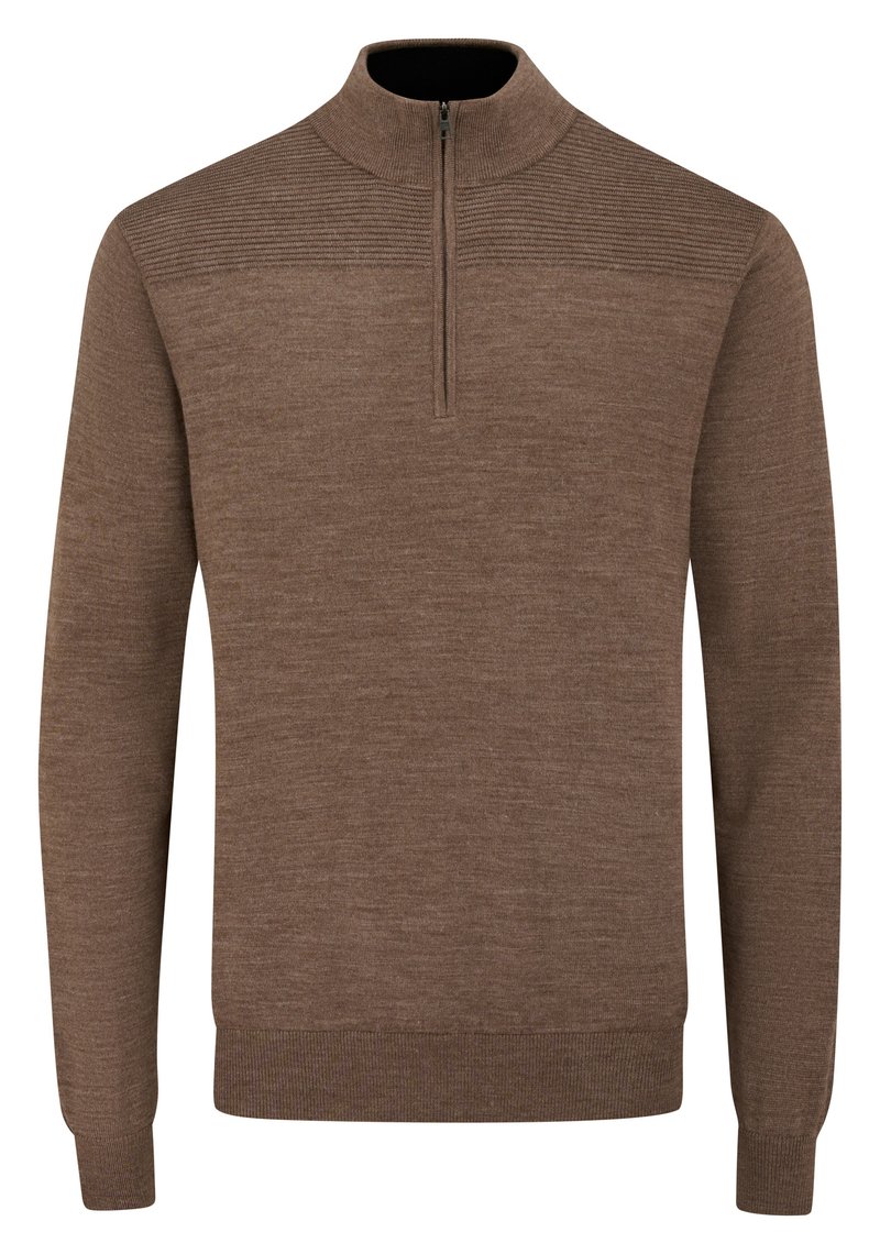 PING Dorset Quarter Zip herr tröja, coffee marl