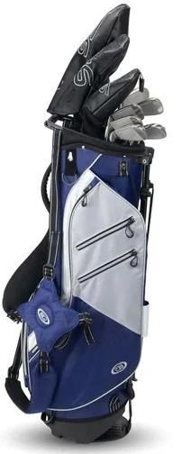 U.S. Kids Golf TS6-60 (152cm) junior golfset, grafit, 10 klubbor + stand bag, navy/grå/vit