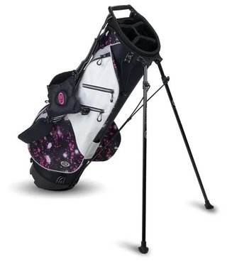 U.S. Kids Golf TS6-48 junior stand bag, pink paint splatter
