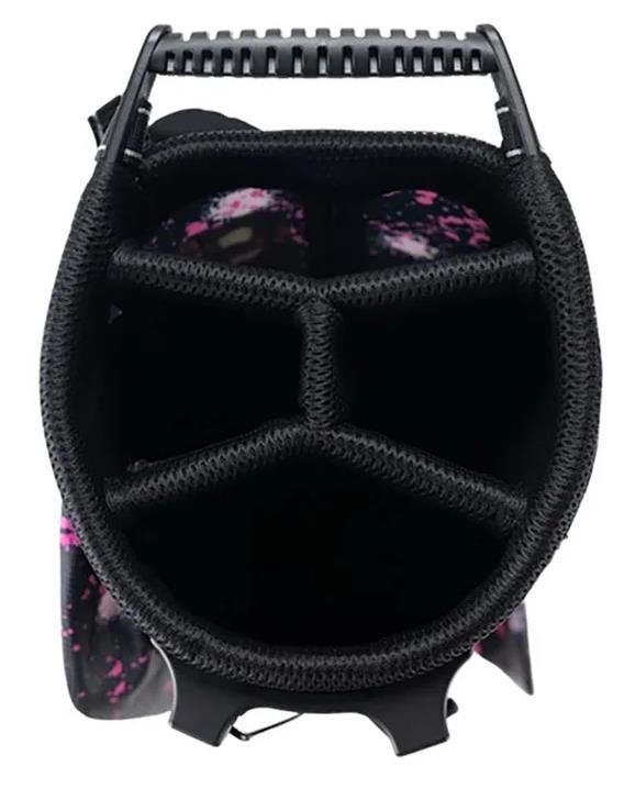U.S. Kids Golf TS6-48 junior stand bag, pink paint splatter