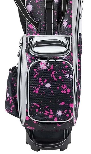 U.S. Kids Golf TS6-48 junior stand bag, pink paint splatter