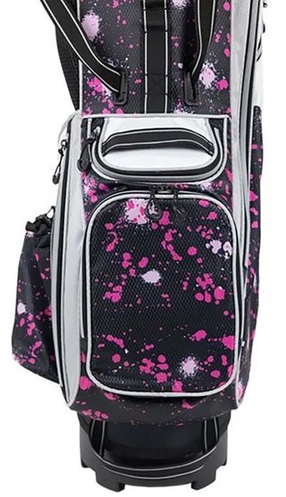 U.S. Kids Golf TS6-60 (152cm) junior stand bag, pink paint splatter