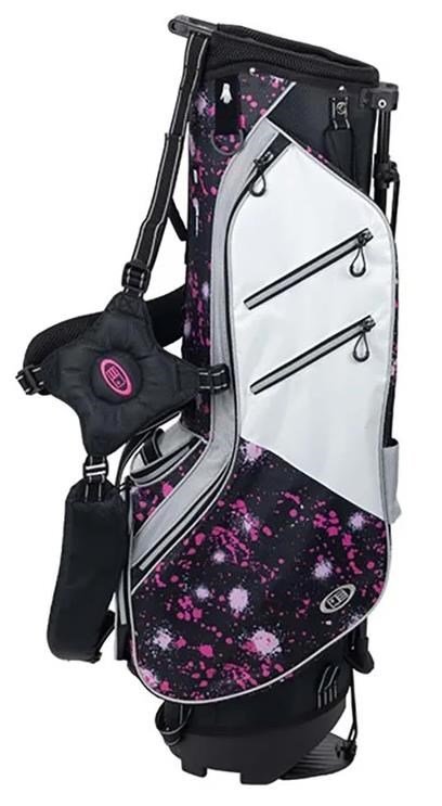 U.S. Kids Golf TS6-63 (160cm) junior stand bag, pink paint splatter
