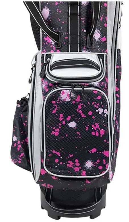 U.S. Kids Golf TS6-63 (160cm) junior stand bag, pink paint splatter