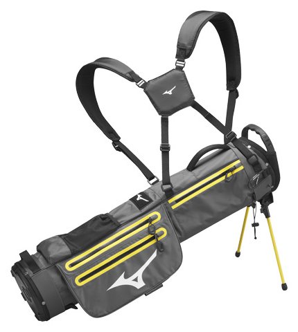 Mizuno BR-D2 stand bag, grå/gul