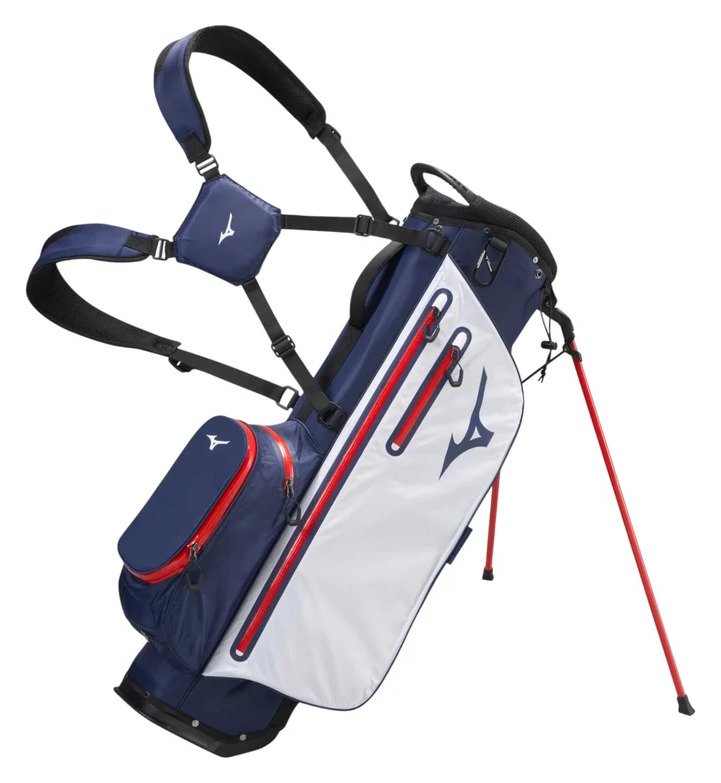 Mizuno BR-DRI stand bag, marinblå/röd