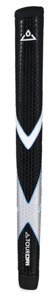 TourDri Midsize PU Putter Grip Black/Silver/Blue putter grip