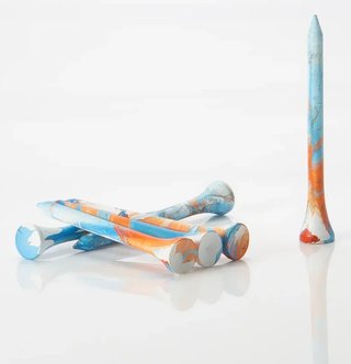 Pride Sports Special Edition Paint Splatter golfpinnar (45 st), 83 mm (3 1/4"), blå/orange