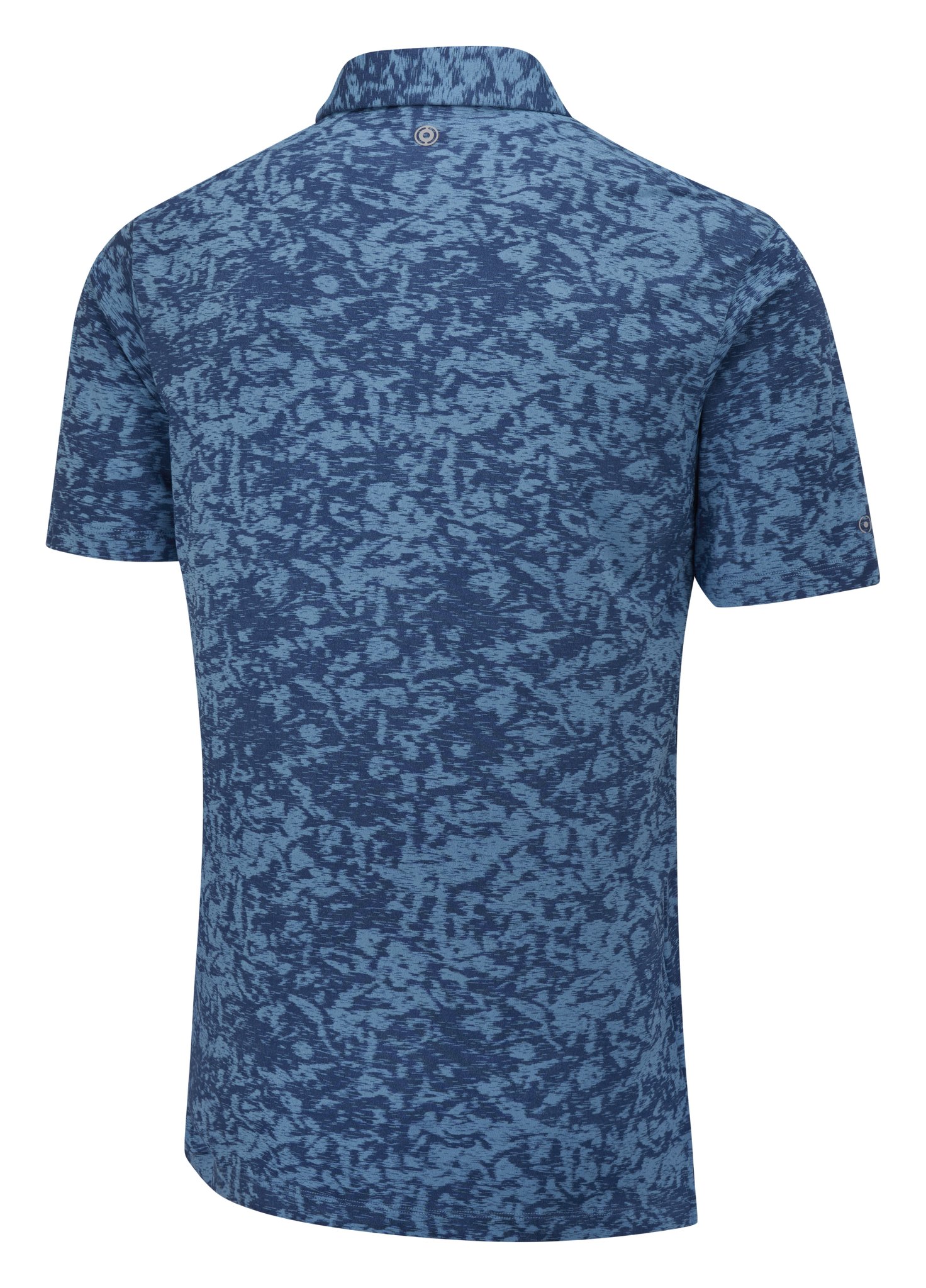 PING Marek Camo Jacquard herr polo, infinity blue multi