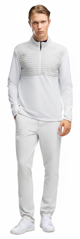 Puma Cloudspun Tech Hybrid 1/2 Zip herr jacka, white glow/platino grey