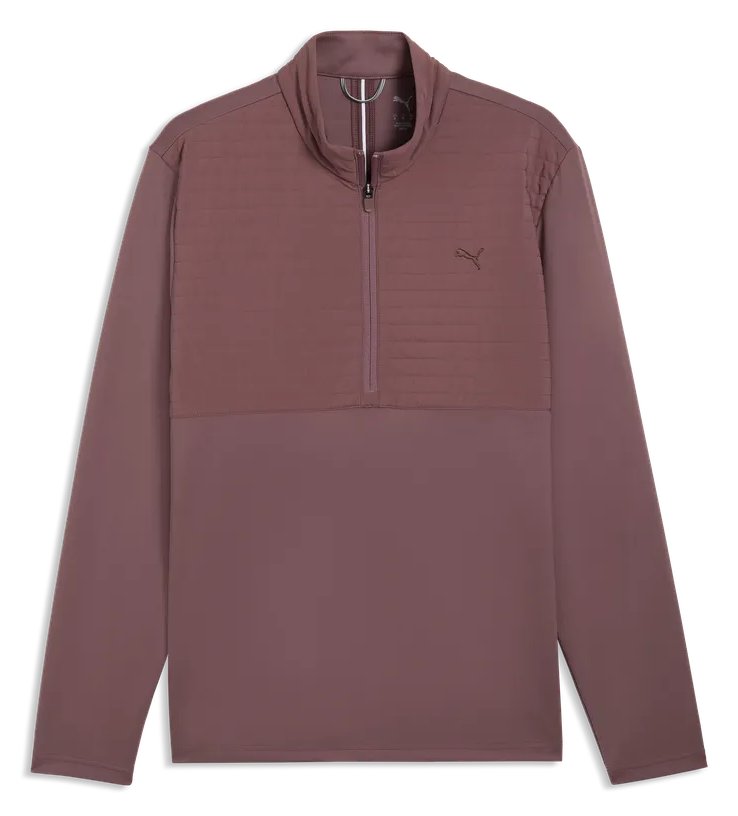 Puma Cloudspun Tech Hybrid 1/2 Zip herr jacka, rich cocoa