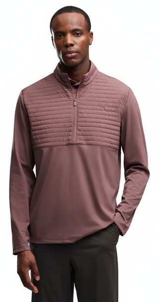 Puma Cloudspun Tech Hybrid 1/2 Zip herr jacka, rich cocoa