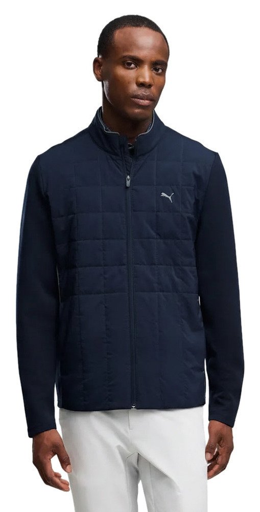 Puma Cloudspun Fleece Hybrid herr jacka, deep navy