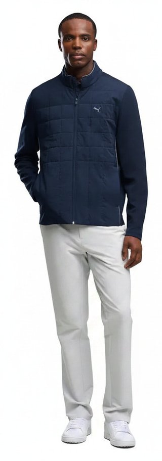 Puma Cloudspun Fleece Hybrid herr jacka, deep navy