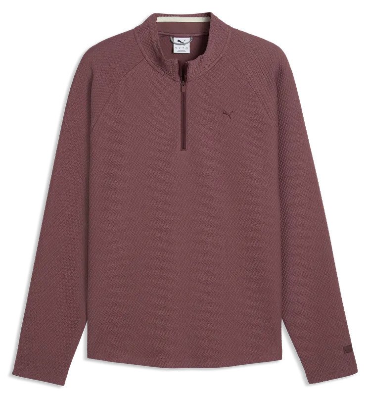 Puma Boulder 2.0 1/4 Zip herr sweatshirt, rich cocoa
