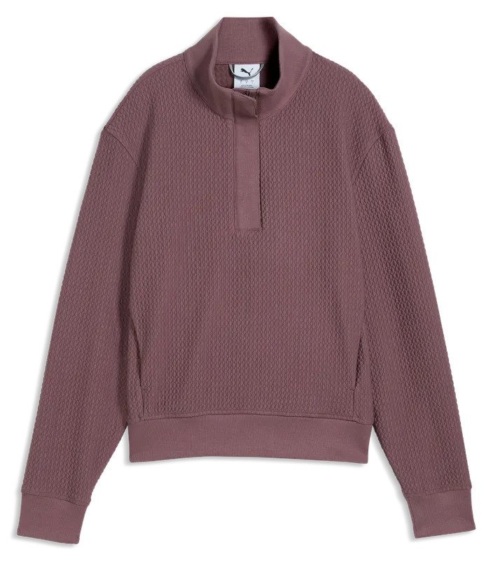 Puma Boulder 1/2 Zip dam sweatshirt, rich cocoa