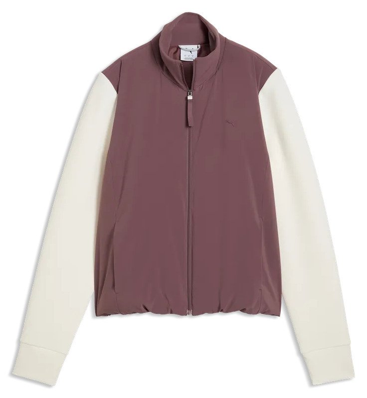 Puma Cloudspun Fleece Hybrid damjacka, rich cocoa/warm white