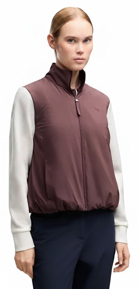 Puma Cloudspun Fleece Hybrid damjacka, rich cocoa/warm white