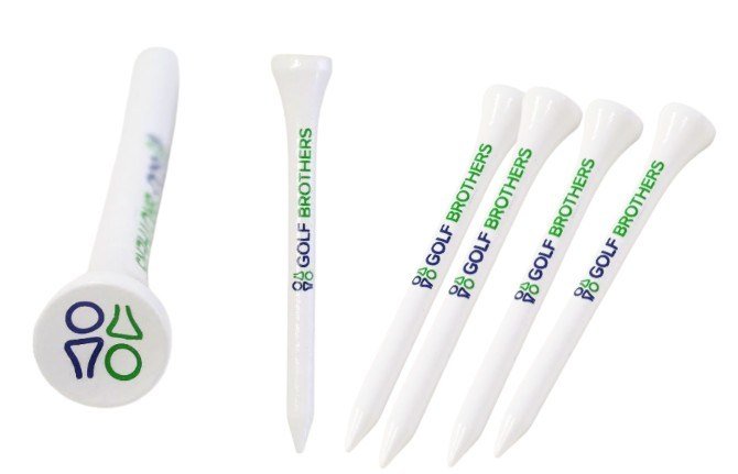 Golf Brothers tees (bambus), vit, 70mm, 50-pack