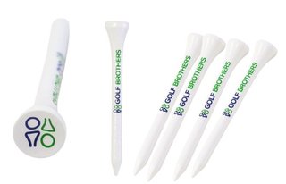 Golf Brothers tees (bambus), vit, 70mm, 50-pack
