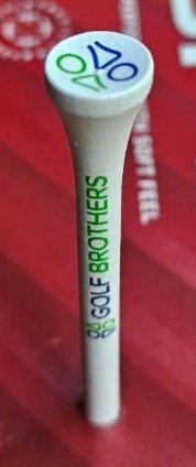 Golf Brothers tees (bambus), vit, 70mm, 50-pack