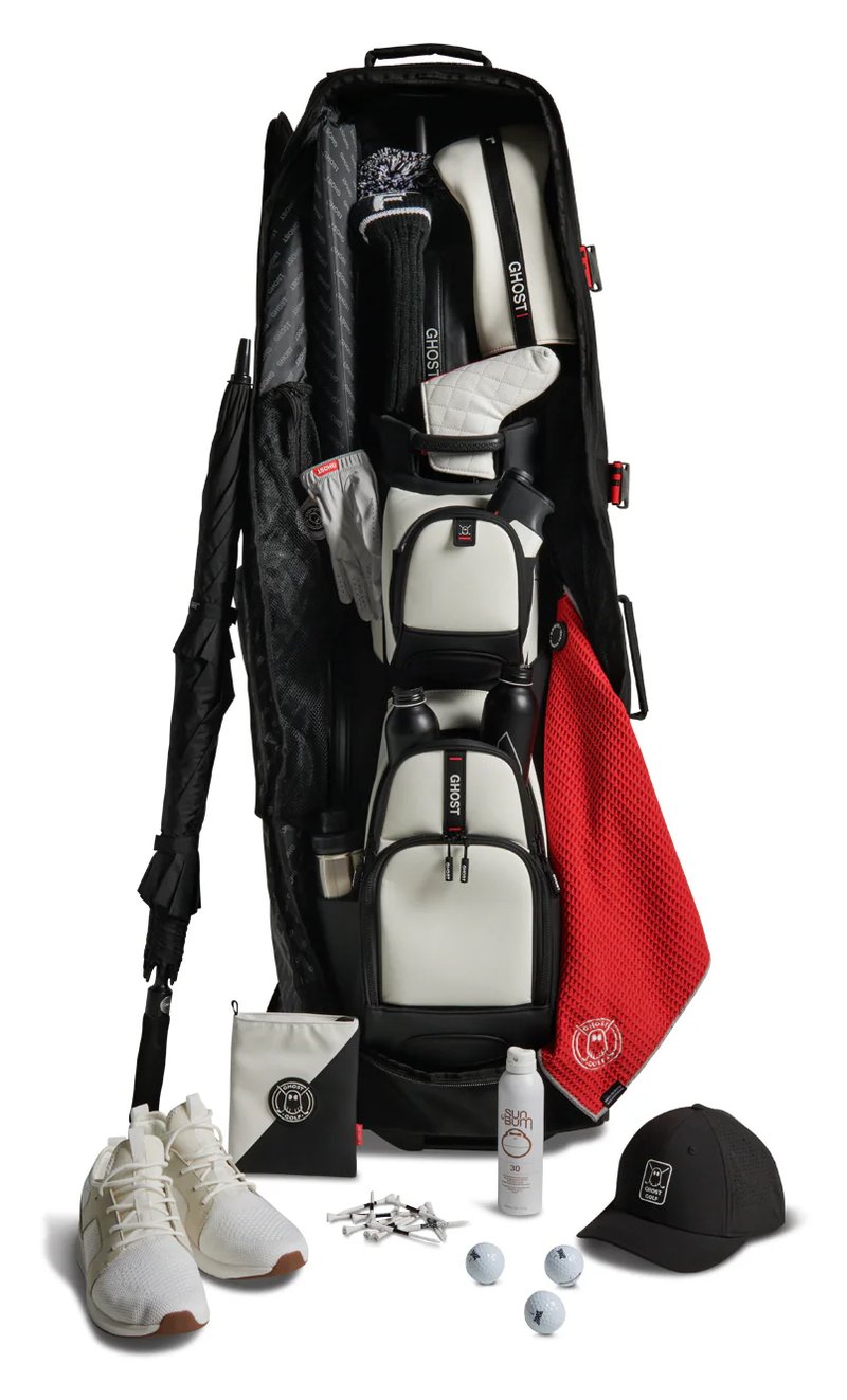Ghost Golf Awol Club Pro travel bag, röd rem