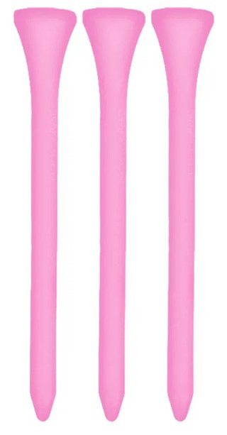 Longridge Neon Wooden Tees 69mm (40 st), rosa