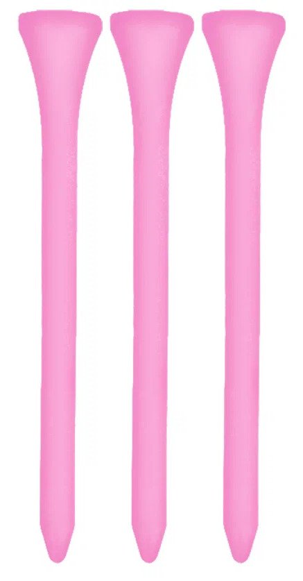Longridge Neon Wooden Tees 69mm (40 st), rosa