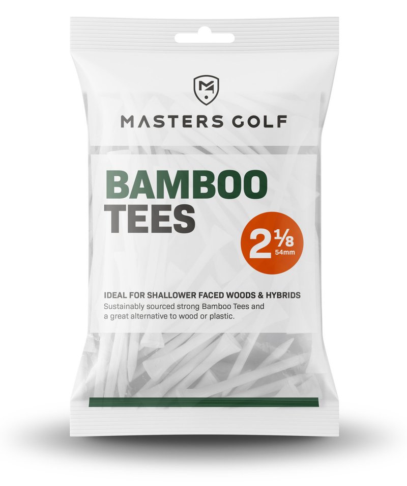 Masters Golf Bamboo Tees 54 mm (2 1/8"), 25 tees, vita