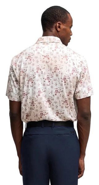 Puma Cloudspun Coastal Claret herr polo, birch