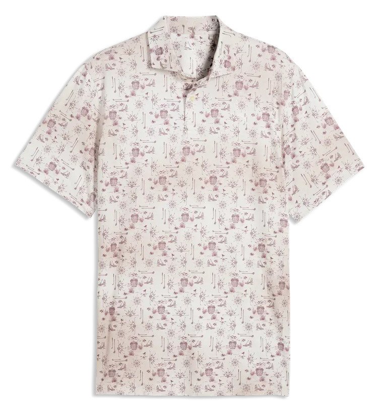 Puma Cloudspun Coastal Claret herr polo, birch
