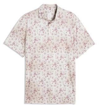 Puma Cloudspun Coastal Claret herr polo, birch
