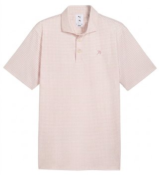 Puma X Arnold Palmer MATTR Geo herr polo, alpine snow/rose glow