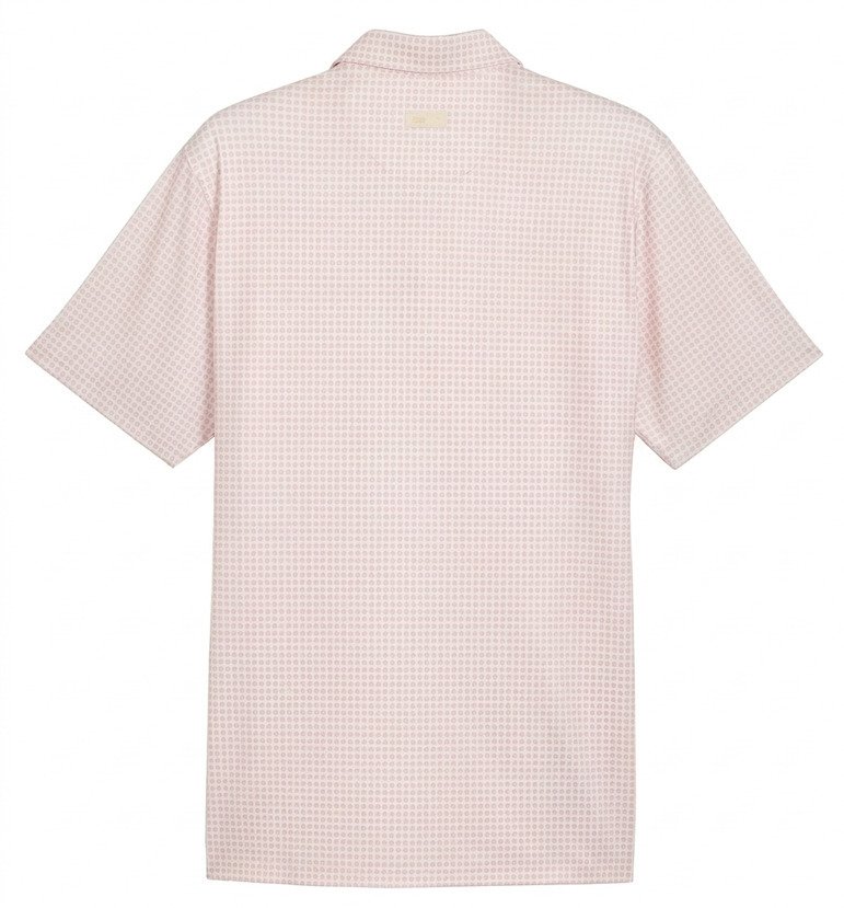 Puma X Arnold Palmer MATTR Geo herr polo, alpine snow/rose glow