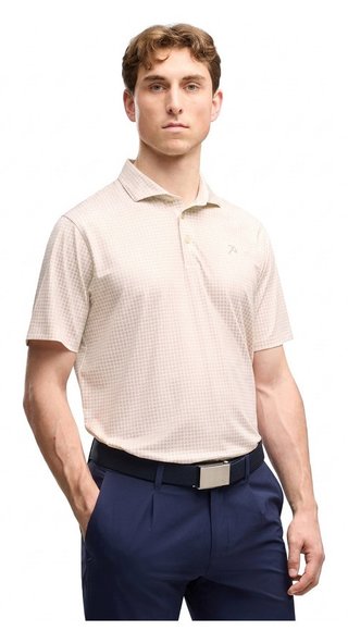 Puma X Arnold Palmer MATTR Geo herr polo, alpine snow/rose glow