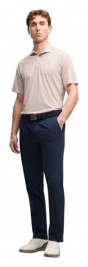 Puma X Arnold Palmer MATTR Geo herr polo, alpine snow/rose glow