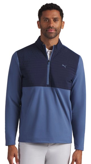 Puma Cloudspun Tech Hybrid 1/2-Zip herr sweatshirt, deep navy