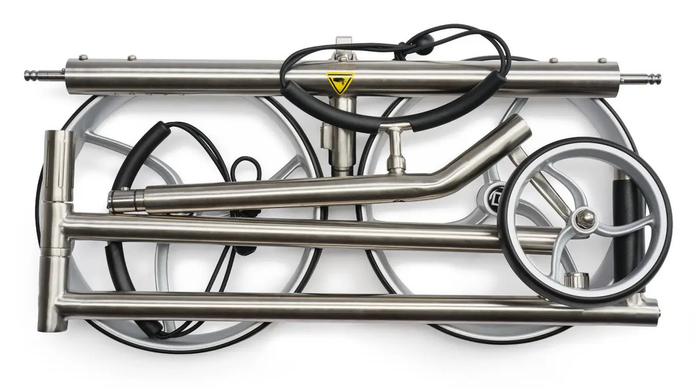Davies Caddy Premium S Brush DHC elektrisk trolley, silver