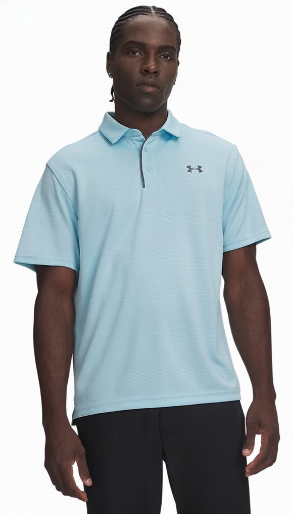 Under Armour Tech herr polo, opal blue/pitch gray
